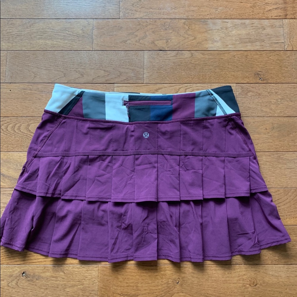🌺Lululemon Pacesetter Skirt-Plum Pow Stripe🌺